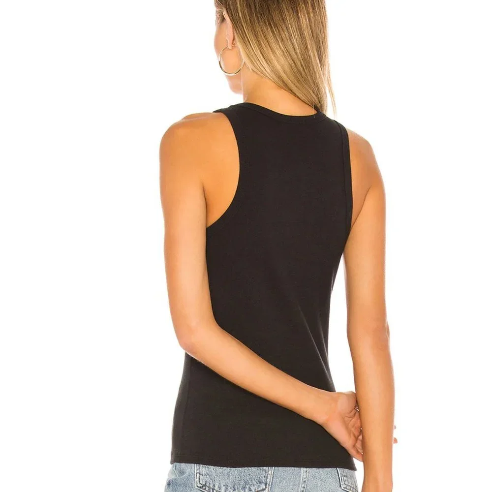 AGOLDE Black Ribbed Racerback - Picture 3 of 13